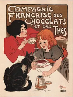 “猫奴”画的海报 : 法国艺术家泰奥菲尔·斯坦伦 （Théophile Steinlen，1859 -1923） 斯坦伦是个不折不扣的猫奴，他画过很多以猫咪为主题的海报和插画，他在巴黎的家更是被称为“属于猫的角落” #来自