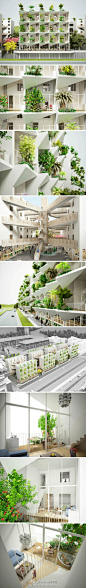 由荷兰事务所NL architects设计的“Sanya Block 5”位于我国{三亚市}，这个建筑最大的亮点在于将植物景观通过室外阳台纳入到酒店的起居空间。阳台形状呈倒三角形，形成局部较深的口袋构造用于种植埋深较大的植物…