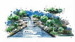 长春汇之途手绘 [http://97043106.qzone.qq.com]手绘课堂：景观组合空间马克笔精细表现
人人小站：http://zhan.renren.com/97043106