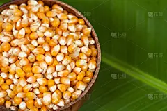 玉米,种子,香蕉叶,有机食品,特写,背景聚焦,长寿饮食,水平画幅,无人,生食