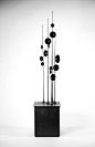 Tom Palmer Abstract Sculpture - Blossfeldt Station II [Lidded box - aerospace rubber coated gilding metal]