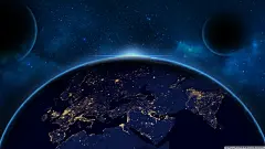 蓝色空间43408_星空地球_其它类_图库壁纸_68Design