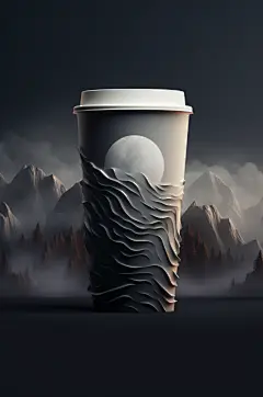 AI数字艺术国潮风奶茶图片