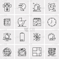 set 16 universal icons business