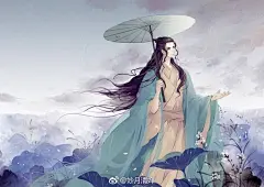 谁拿流年乱了浮生，又借浮生乱了红尘。此生若能得幸福安稳，谁又愿颠沛流离?
古风人物插画。分享图片／via artistic青尘 ​
#古风图鉴##手绘插画##古风图片##古风壁纸##人文艺术赏析# ​​​​
