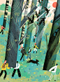 Can We Help Our Forests Prepare for Climate Change? — Wenjia Tang : Can We Help Our Forests Prepare for Climate Change? Illustrations for Sierra Magazine Jan/Feb 2019 issue, about migrating species of plants to adapt the climate...