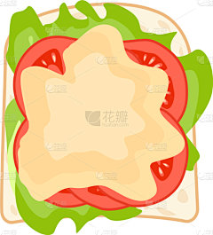 莴苣,西红柿,三明治,奶油干酪,传统,蔬菜,清新,面包,食品,午餐