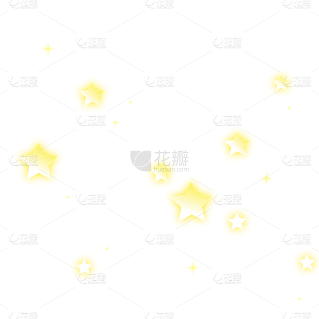 装饰通用简约发光组合星星元素素材