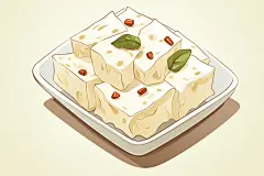 手绘原味炒酸奶元素插画