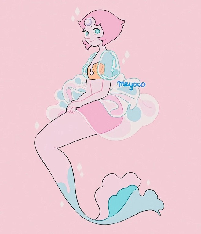 美人鱼Via：meyoco#插画艺术馆#...