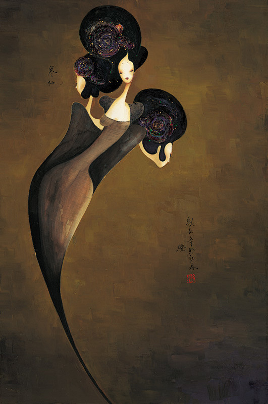 徐喆中国传统女性油画作品
