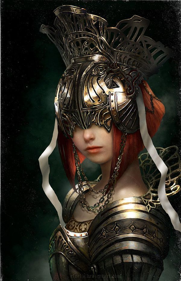 战士铠甲女战士原画角色游戏博北坤人素材