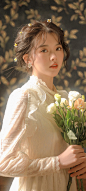 鲜花美女彭十六手机壁纸