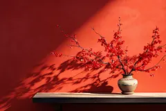 雪后天晴娇嫩的腊梅