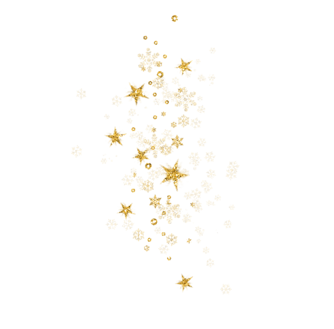 金色星星 圣诞元素(658×648)