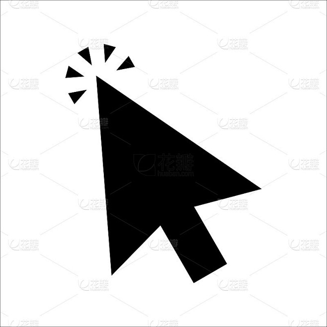 矢量图形。点击指针图标。鼠标点击，手动点击和加载等待图标。网站箭头或手游标工具，电脑界面按钮。孤立的