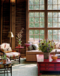 客厅～喜欢这个设计师的风格，满眼的美好,田园,茶几,红色