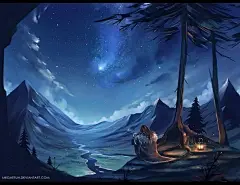 犹如《你的名字》般的唯美插画，梦幻又极具童话色彩-资讯-蓝铅笔