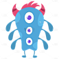 扁平-撞色小怪兽动物元素-SVG2