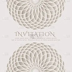 矢量邀请卡与神圣的鲜花。