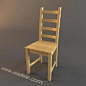 北欧田园椅子 3D模型下载