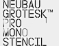 NB Grotesk™ Pro Mono Stencil, E16 (2011/16)