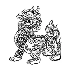 国潮元素麒麟黑白插画线稿复古  - 源文件下载【酷图网】国潮,元素,麒麟,黑白,插画,线稿,复古,古典,矢量图