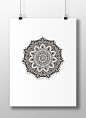 Mandalas tribal ornament : Set of Ornament round mandalas. Geometric circle element, set for any other kind of design, birthday and other holiday, kaleidoscope, medallion, yoga, india, arabic