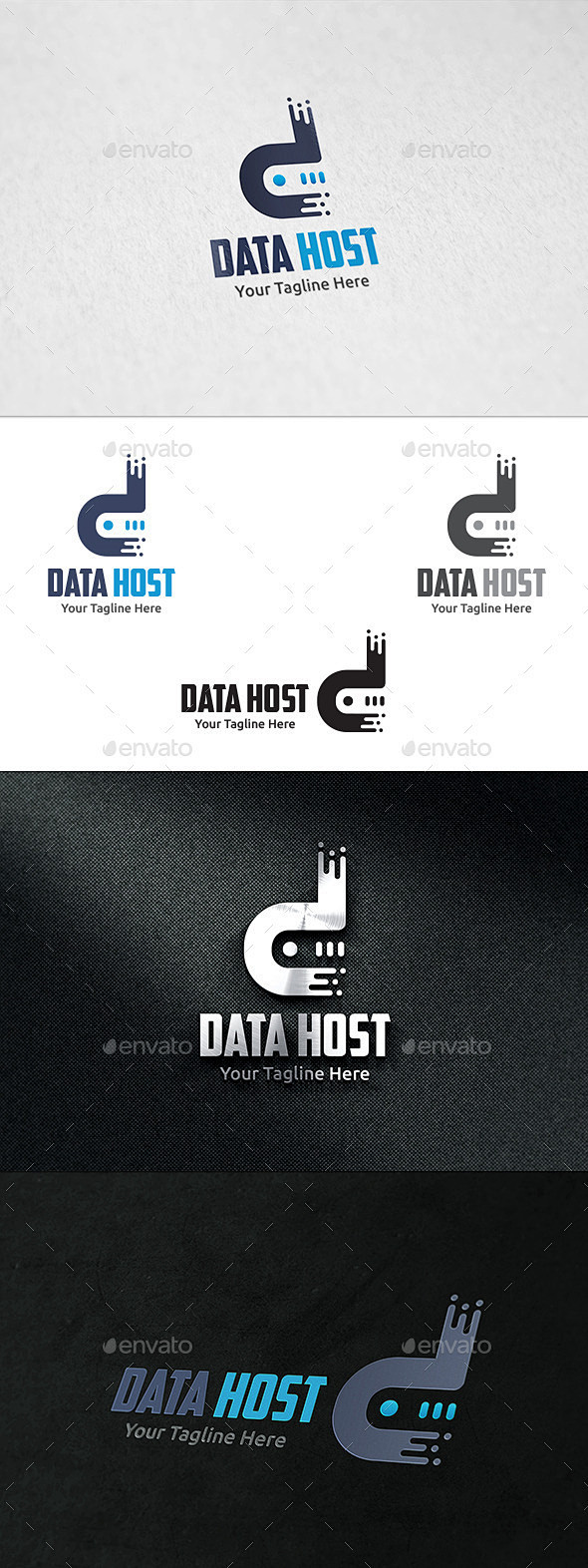 数据主机-标志模板信件标志模板Data Host - Logo Template - Letters Logo Templates一些服务器 ...