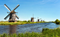 荷兰风车风景高清桌面壁纸