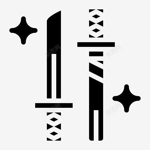 武士刀亚洲武术图标 设计图片 免费下载 页面网页 平面电商 创意素材-花瓣网
