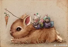 酱酱插画分享插画 酱酱今日分享的是来自ancheekrilcic笔下的一群可爱的小精灵。 ​​​​