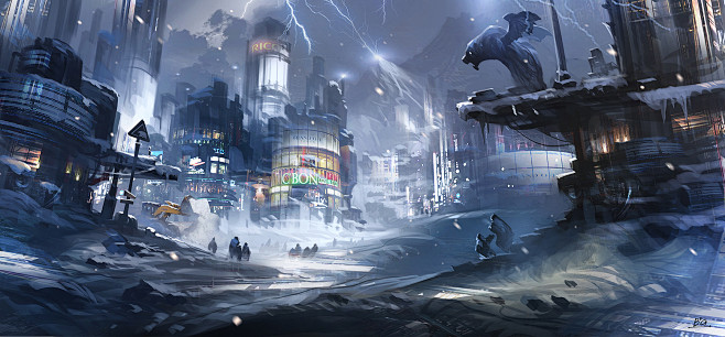 冰天雪地bigballgao游戏原画概念设计cg插画动漫