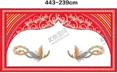 窗户贴纸凤凰 【酷图网】窗户贴纸凤凰,海浪,花角,红色底纹,贴纸,壁纸