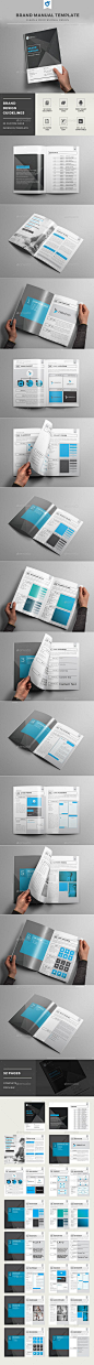 Brand Manual Brochure Template #design #print Download: <a class="text-meta meta-link" rel="nofollow" href="http://graphicriver.net/item/brand-manual-template/11937583?ref=ksioks" title="http://graphicriver.net/item/b