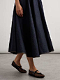ALAÏA Patent leather-trimmed mesh ballet flats