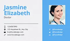 Doctor Personal Contact Information Business Card
