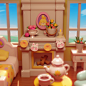 Easter Room, Marcela Rodriguez : Easter scene inspired by Animal Crossing