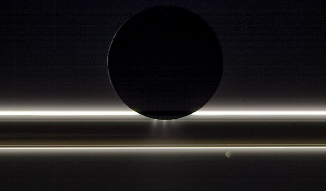 Enceladus in Silhoue...