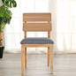 新红阳北欧实木椅子简约书房椅单人餐桌椅时尚软包木椅 BC-1002 图片色