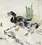 张书旗(1900-1957)，原名世忠，字书旗，号南京晓庄、七炉居。室名小松山庄。浙江浦江人。曾任南京中央大学教授，抗战期间去美国创办画院，讲学作画，后定居旧金山。勤于写生，工于设色，尤善用粉，在染色的仿古宣纸上，用白粉蘸色点染，计白当黑，手法巧妙娴熟，极见生动，画风浓丽秀雅，别具一格，与徐悲鸿、柳子谷三人被称为画坛的"金陵三杰"。其作品曾被美国总统收藏。其取法于任伯年，作花鸟喜用白粉调和色墨，画面典雅明丽，颇具现代感。又得高剑父与吕凤子亲授，形成色、粉与笔墨兼施的清新流丽画风而独标一