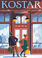 Kostar Magazine — Winter issue : We were commissionned by Kostar Magazine to illustrate a series of illustrations for their last winter issue.