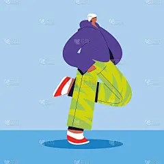 都市男士卡通与休闲服装矢量设计