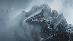 崇山峻岭高山雪山AI插画壁纸背景图片素材高清模板免费下载-趣麦麦图