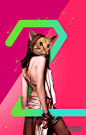 #猛兽和萌兽#倒计时预热海报
美女与萌兽互动活动，用美女与萌宠合照合成艺术照来推出艺术照优惠活动