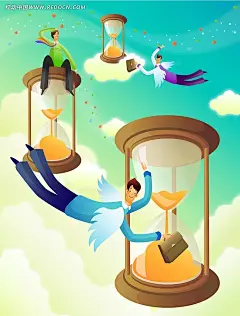 沙漏公事包西装男时尚人物插画PSD分层素材|PSD素材|绘画设计|卡通人物|漫画人物|人物插画|矢量人物|手绘人物|水彩插画|西装男模|西装男|西装男头像|帅气的西装男