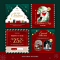 Merry christmas menu and restaurant square banner template premium psd