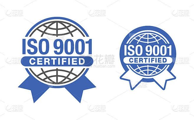 通过ISO 9001认证的圆形标志素材-花瓣网