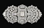 Lot 547 - DIAMOND TRIPLE-CLIP BROOCH, BULGARI, 1930S