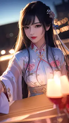 蓝色旗袍 | 无界AI